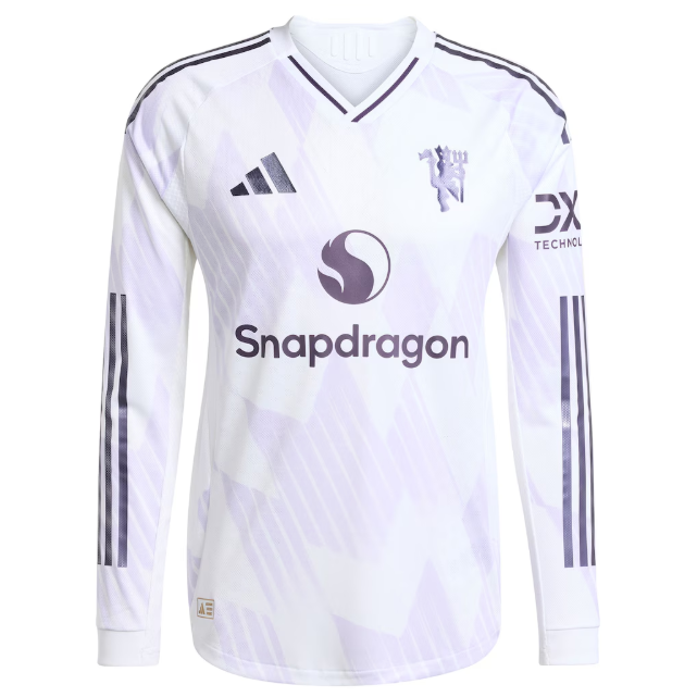 2025-26 Manchester United Away Long Sleeve Soccer Jersey Player Version